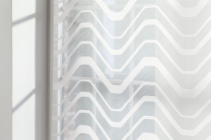 Teba Twinlight Rollo 2071 inbetwween weiß, Detailaufnahme mit nur einer Stoffbahn